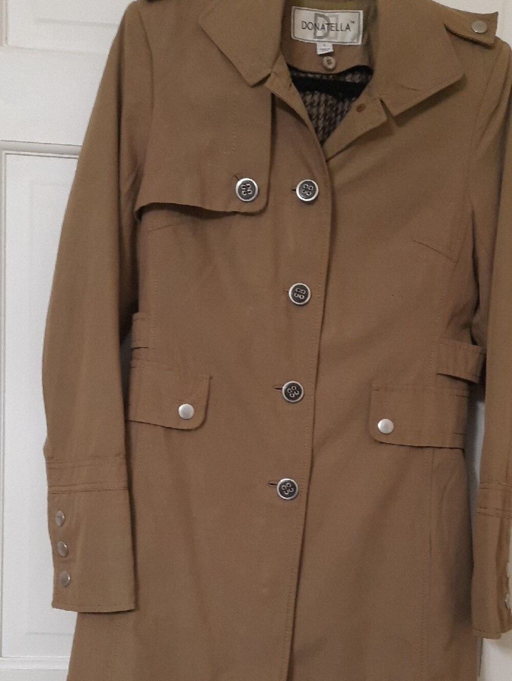 Donatella Men's Classic Tan Trench Coat